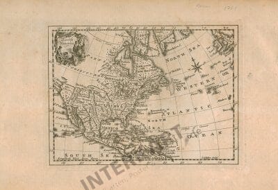 1761 - North America (Replica) 35 x 22cm