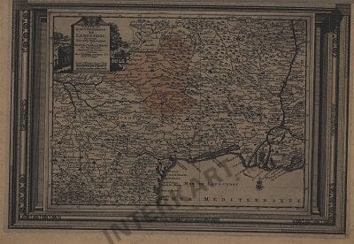 1729 - France, Languedoc 45 x 31cm