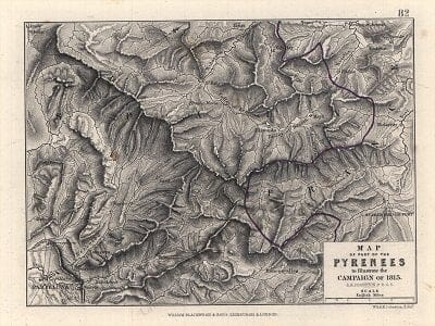 1815 - Map of Part of the Pyrenes