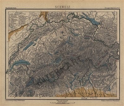 1883 - Switzerland 33 x 29cm