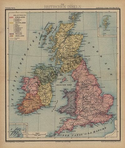 1883 - British Isles 33 x 29cm