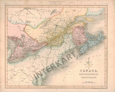 1839 Canada old historical map