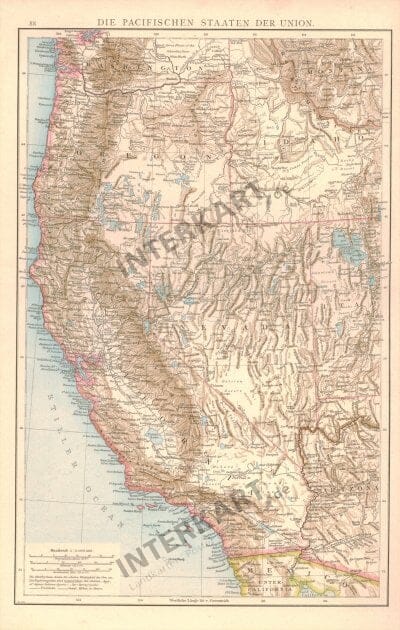 1881 - Western States of the USA (Replica)