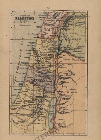1890 - Asia II Modern Palestine (Replica)