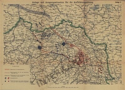 1903 - Skizze zum Reitergefecht bei Rethat am 3. September