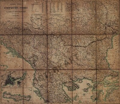 General-Karte der Europäischen Türkei