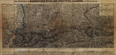 Karte vom bayer. Hochland Tyrol und Salzburg