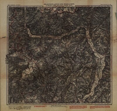 Turistenkarte der Österreichischen Alpen (Replica)