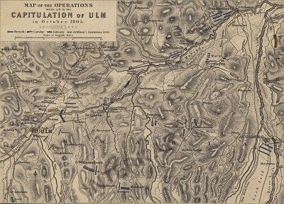 1805 - Map of the Operations which led to the Capitulation of Ul