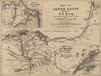 1801 - Map of Lower Ecypt and Part of Syria