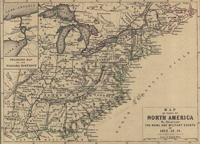 1812 - Map of Part of North America