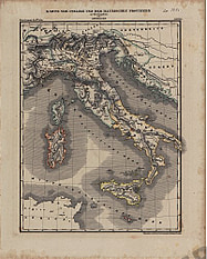 1850 - Karte von Italien und der Illyrischen Provinzen
