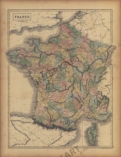 1854 - France in Departments