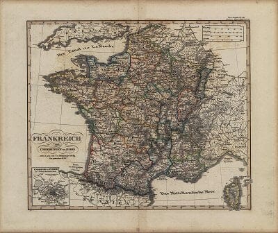 1829 - Frankreich und Umgebung von Paris