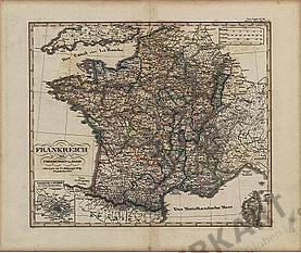 1829 - Frankreich und Umgebung von Paris