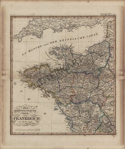 1824 - Der Nord-Westliche Theil von Frankreich (Replica)