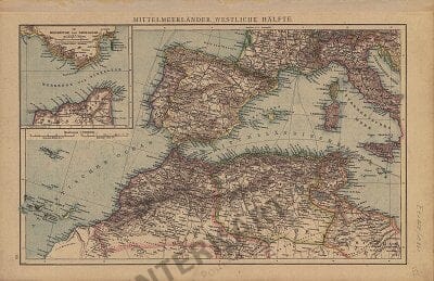 1881- Mittelmeerländer Westliche Hälfte (Replica)