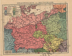 1881 - Sprachenkarte von Deutschland (Replikat)