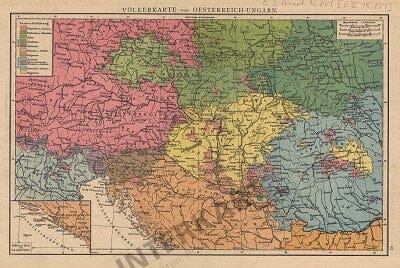 1881 - Völkerkarte von Oesterreich - Ungarn (Replica)
