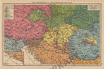 1881 - Völkerkarte von Oesterreich - Ungarn (Replikat)