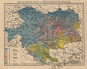 1881 - Religionskarte von Oesterreich - Ungarn (Replikat)