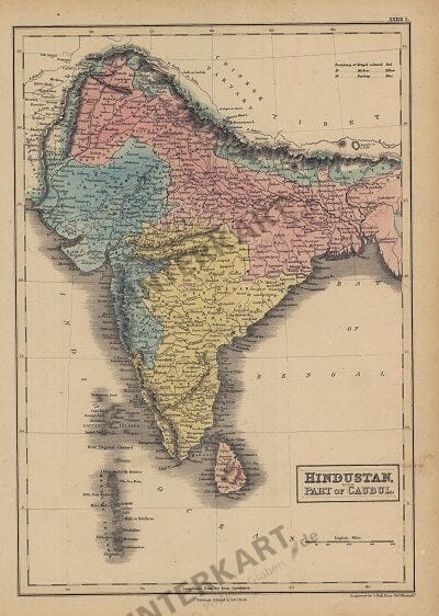1854 - Hindustan with part of Caubul