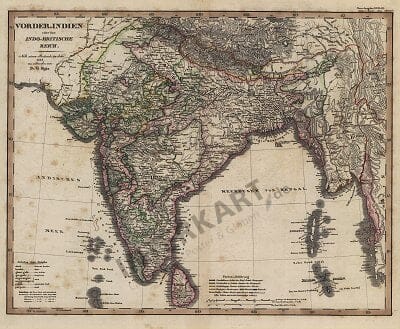1834 - Vorderindien oder das Indo - Britische Reich