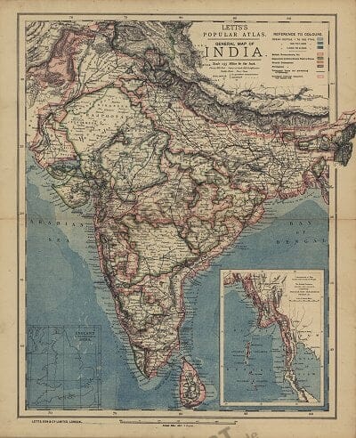 1881 - General Map of India (Replica)