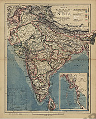 1881 - General Map of India (Replikat)