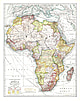 1909 Afrika Karte 43 x 54cm