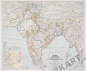 1946 India And Burma Map National Geographic