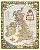 1949 Britiske Øer Kort 66 x 81cm