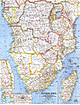 1962 Südafrika Karte 48 x 63cm