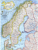 1963 Skandinavien Karte 48 x 63cm