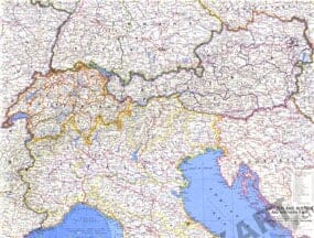 Map Of Northern Italy And Switzerland Ngs 1965 Switzerland, Austria And Northern Italy Map