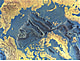 1971 Arktischer Ozean Meeresrelief 63 x 48cm