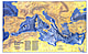 1982 Mittelmeer Meeresrelief Karte 94 x 57cm