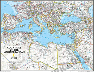 Landkarte Mittelmeerländer