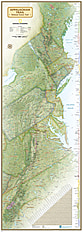 Appalachian Trail Karte 46 x 122cm