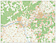 Postcode Map Frankfurt Rhine-Maine area 150 x 118cm