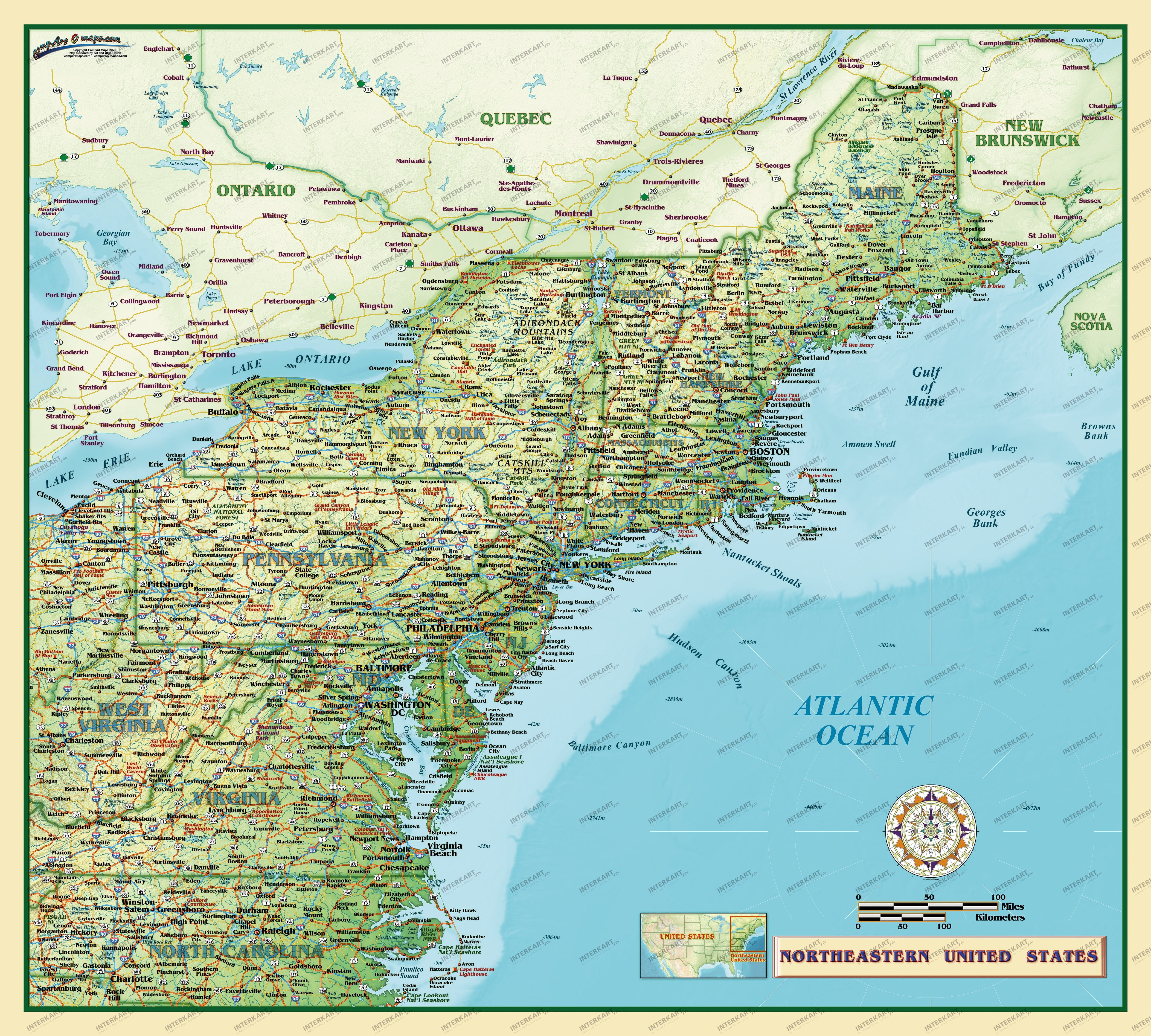 Northeastern Us Map 150514dig Hauptbild Nordost Usa 
