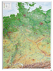3D relief map of Germany