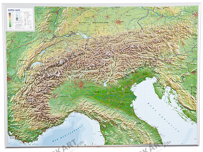 3d Relief Alps Map