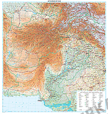 Afghanistan und Pakistan Landkarte