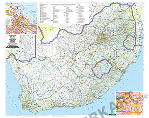Landkarte Südafrika Karte als Poster