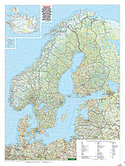Nordeuropa Landkarte 87 x 116cm