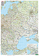 Landkort over Østeuropa 86 x 123cm