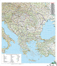 Balkan und Südosteuropa Landkarte - Südost Europa Karte als Poster