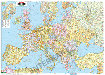 europakarte straßenkarte Politische Europa Strassen Karte 126 X 90cm europakarte straßenkarte