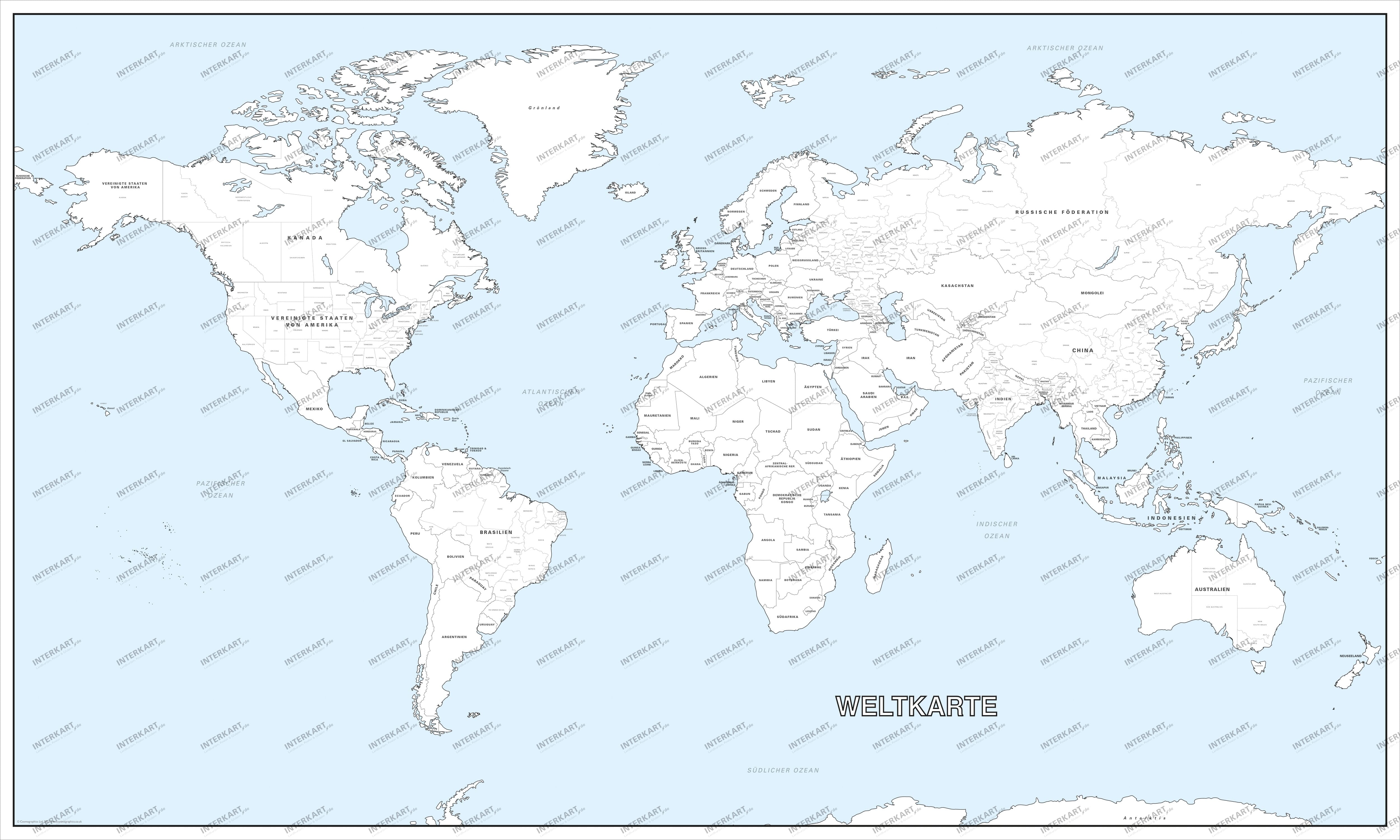 World Map for Coloring 100 x 60cm